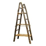 Showcase Ladder With 3 Solid Shelves
