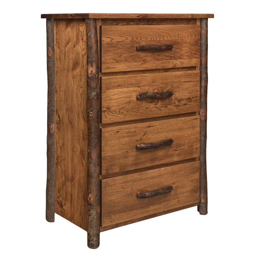 Wagon Wheel Hickory 4 Drawer Chest