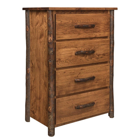 Wagon Wheel Hickory 4 Drawer Chest