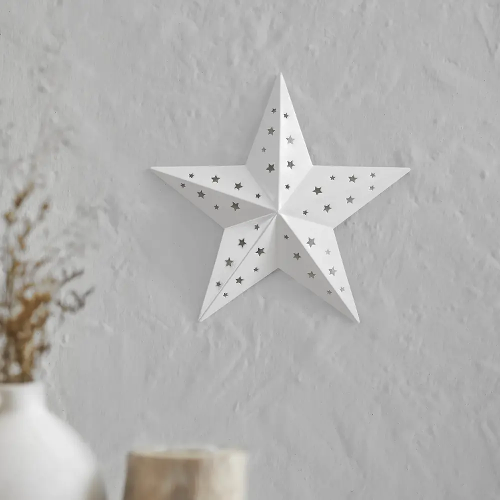 Punched Metal Star Wall Decor