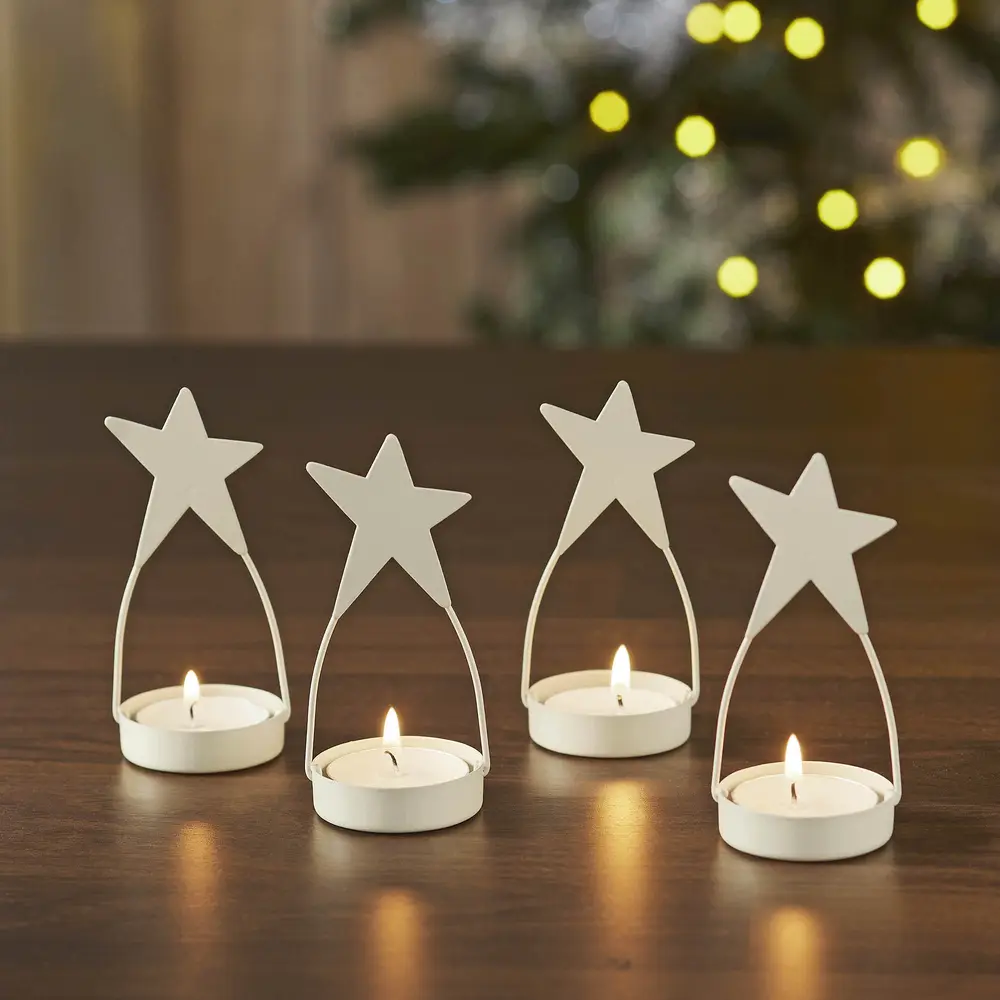 Star Tealight Holders — Set of 4