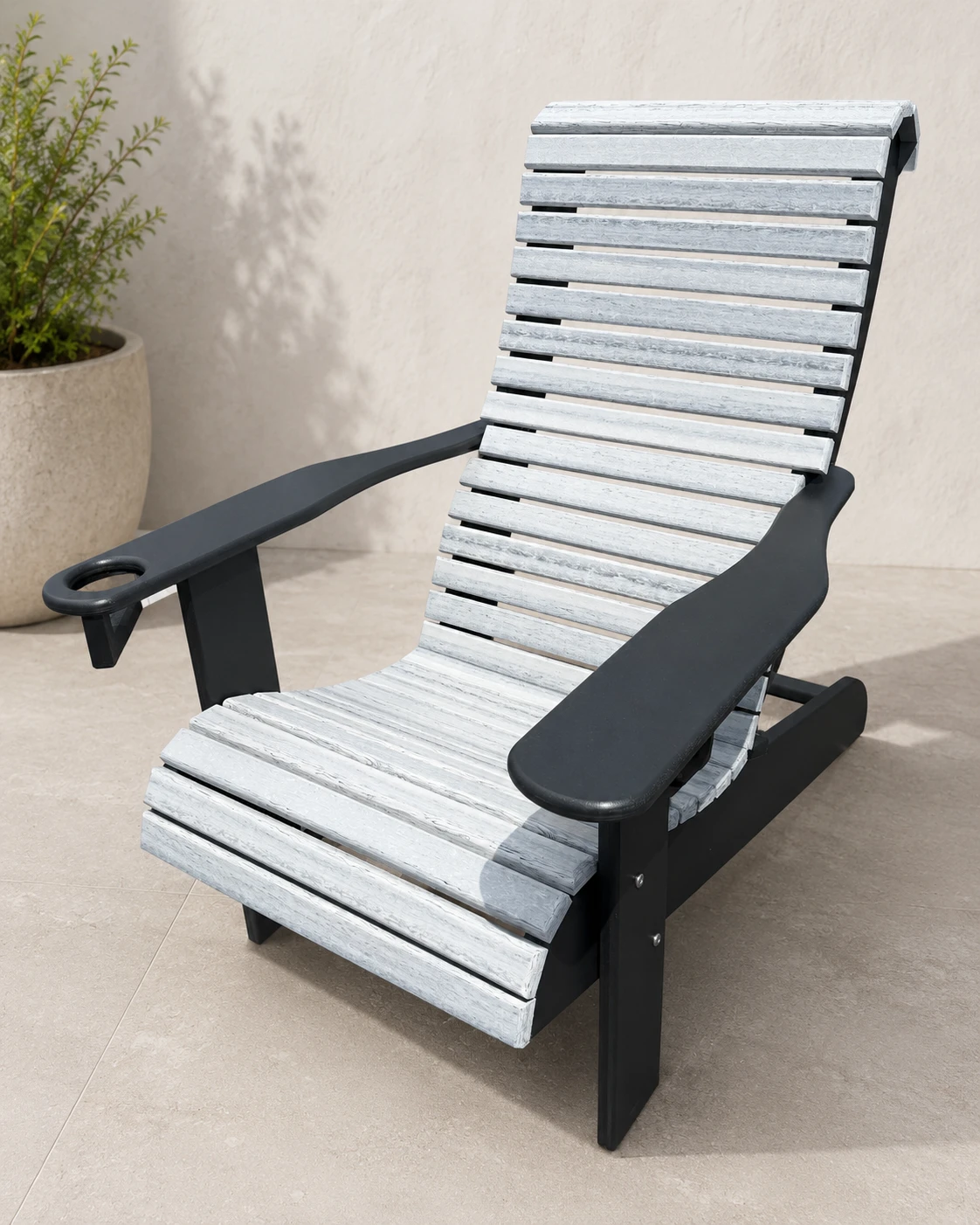 Low Roll Boy Outdoor Poly Adirondack Chair